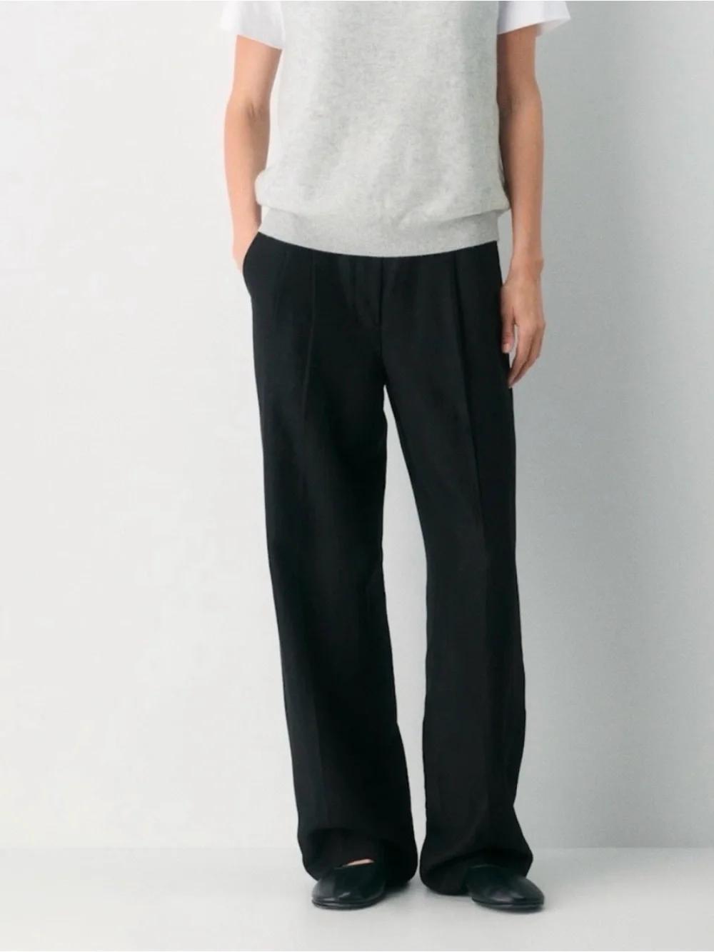 Aritzia NWT The Effortless Pant CruiseLinen Trouser Tailored Relaxed High-Rise